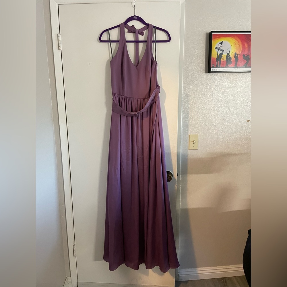 David’s Bridal gown, White by Vera Wang size 10 purple bridesmaid dress